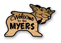 WOODEN WELCOME SIGN | CRITTER STYLE GOAT SIGN