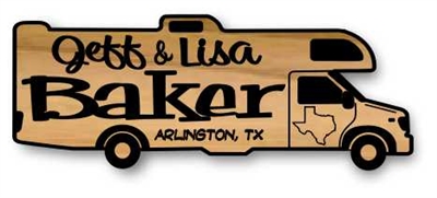 CARVED WOOD MOTORHOME | CLASS C RUSTIC SIGN #3