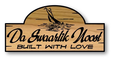 CARVED WOODEN FAMILY NAME SIGN - SILHOUETTE ADDRESS