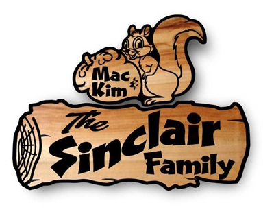 CUSTOM WOODEN WELCOME SIGNS | COUPLE OF NUTS & SQUIRREL
