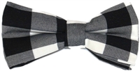 Men's Black Plaid Bow Tie