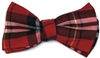 Men's Red Plaid Bow Tie