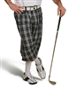 Black Check Golf Knickers for Men