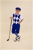 Children's Golf Outfit - Royal White Black Overstitch