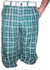 Green Plaid Golf Knickers for Men