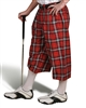 Red Plaid Golf Knickers for Men