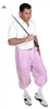 Pink Pinstripe Golf Knickers for Men