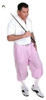Pink Pinstripe Golf Knickers for Men