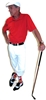 White and Red Golf Knickers Outfit with Red Gold White Socks