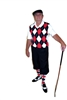 Red White Blue Golf Knickers Outfit - This Complete outfit features Navy Stewart Knickers, matching Cap, Red White and Blue Argyle Sweater Vest and matching Argyle Socks.