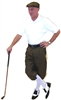Men's Golf Outfit - Military Green with Flat Cap and White Polo and Socks