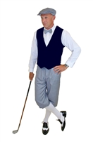 Gray Knickers Navy Vest Outfit