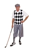 Men's Golf Outfit-Grey Silk Touch With Black and White Argyle