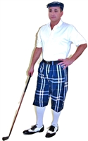 Navy Plaid Golf Knickers Outfit