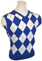 Cobalt Blue Argyle Sweater Vest