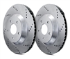 FRONT PAIR - Cross Drilled Rotors With Gray ZRC Coating - C54121