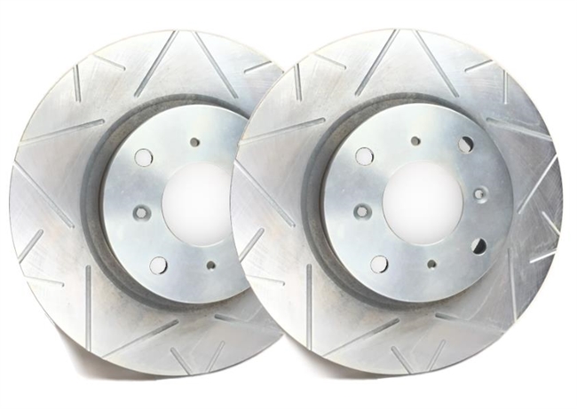 FRONT PAIR - Slotted Rotors With Silver ZRC Coating - V19-0104-P