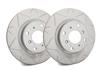 REAR PAIR - Slotted Rotors With Gray ZRC -Rear Pair - V19-0103