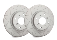 FRONT PAIR - Slotted Rotors With Gray ZRC -Front Pair - V55-6080