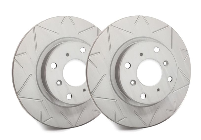 FRONT PAIR - Slotted Rotors With Gray ZRC -Front Pair - V58-3154