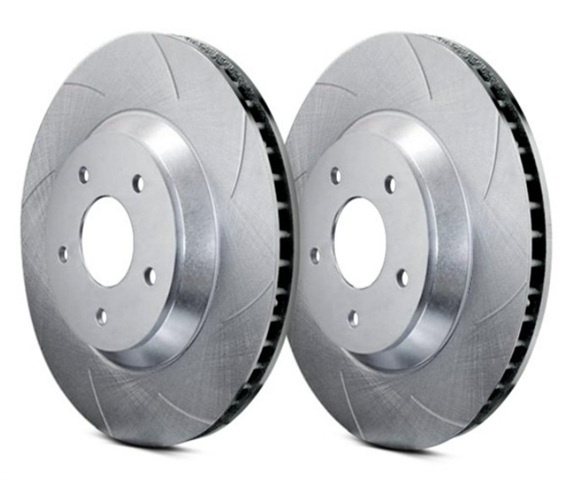 FRONT PAIR - Slotted Rotors With Gray ZRC Coating - T18320
