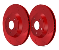 FRONT PAIR - Slotted Rotors With Red ZRC Coating - T191224RZ