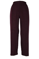 Ankle length capri pant - brown -  acetate/spandex