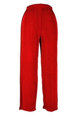 Ankle length capri pant - cranberry -  acetate/spandex