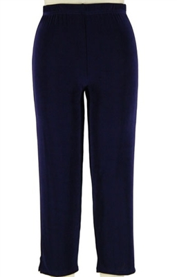 Ankle length capri pant - navy-  acetate/spandex