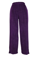 Ankle length capri pant - purple -  acetate/spandex