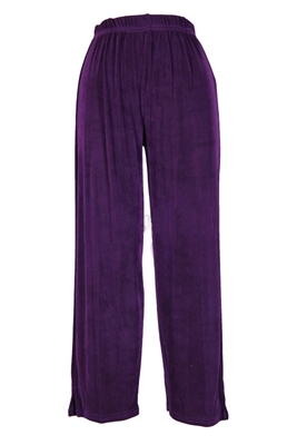 Ankle length capri pant - purple -  acetate/spandex