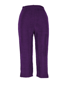 Capri pant - purple - acetate/spandex