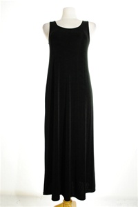 Long tank dress - black - acetate/spandex