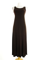 Long tank dress - brown - acetate/spandex