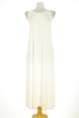 Long tank dress - ivory - acetate/spandex