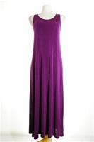 Long tank dress - purple - acetate/spandex