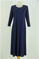 Long sleeve long dress - navy