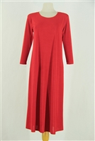 Long sleeve long dress - red