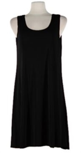 Short tank dress - black - polyester/spandex