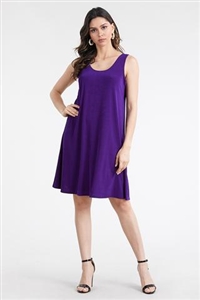 Short tank dress - purple - polyester/spandex