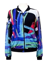 Bomber Jacket - color splash blue