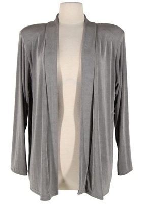 Long sleeve jacket - grey - acetate/spandex