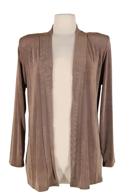 Long sleeve  jacket - taupe  - acetate/spandex