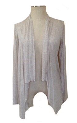 long sleeve lightweight cardigan - oatmeal - rayon