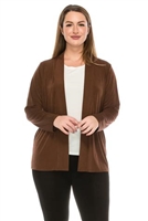 Long sleeve jacket - brown - polyester/spandex