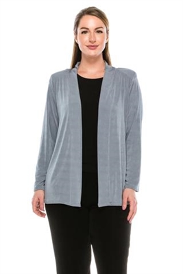 Long sleeve jacket - grey - polyester/spandex