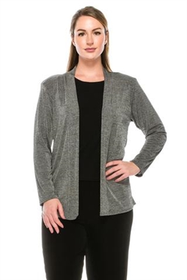 Long sleeve jacket -heather grey - polyester/spandex