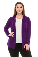 Long sleeve jacket - purple - polyester/spandex