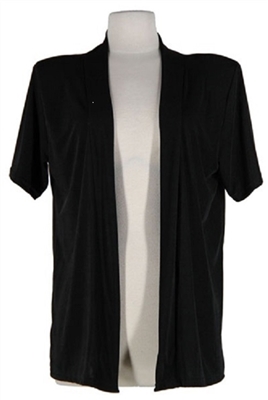 Short sleeve jacket - black - polyester/spandex