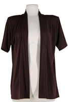 Short sleeve brown jacket - polyester/spandex